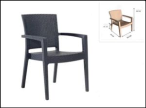 SZÉK KARFÁS RATTAN ANTRACIT DORMAN