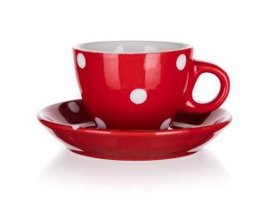 CSÉSZE ALÁTÉTTEL PIROS PÖTTYÖS 100 ML. VETRO 8#