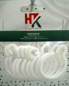ZUHANYFÜGGÖNY KARIKA 35 MM FEHÉR 10DB/CS