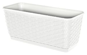 BALKONLÁDA KÖTÖTTMINTÁS 492X172X174 MM. 12 L. FEHÉR