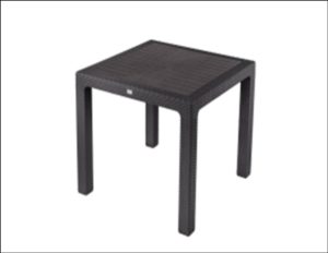 ASZTAL RATTAN 90x90CM BARNA