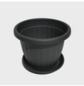 VIRÁGCSERÉP IL-PE 26 CM ANTRACIT
