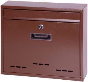 POSTALÁDA BARNA, 31x36x9 CM  FLATBLOCK