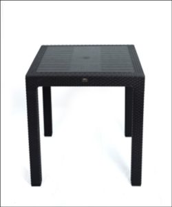 ASZTAL RATTAN 90x90CM ANTRACIT