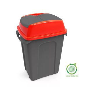 BILLENŐ FEDELES SZEMETES 70L. SZELEKTÍV, ANTRACIT/PIROS