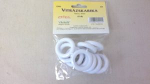 VITRÁZSKARIKA "03" 10 DB FEHÉR/BARNA/BÉZS