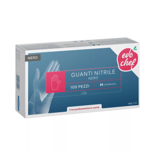 GUMIKESZTYŰ CHEF NITRIL FEKETE S 100 DB/DOB.